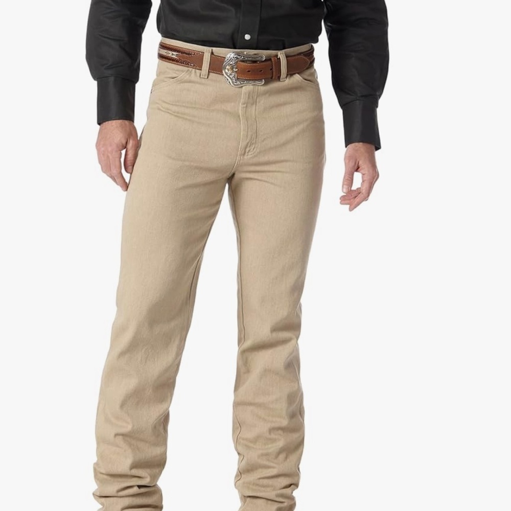New Wrangler Men's Slim Jeans in Tan 29x34